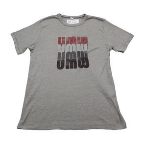 Alternative Shirt Mens M Gray Short Sleeve Crew Neck UMW Print Pullover Tee